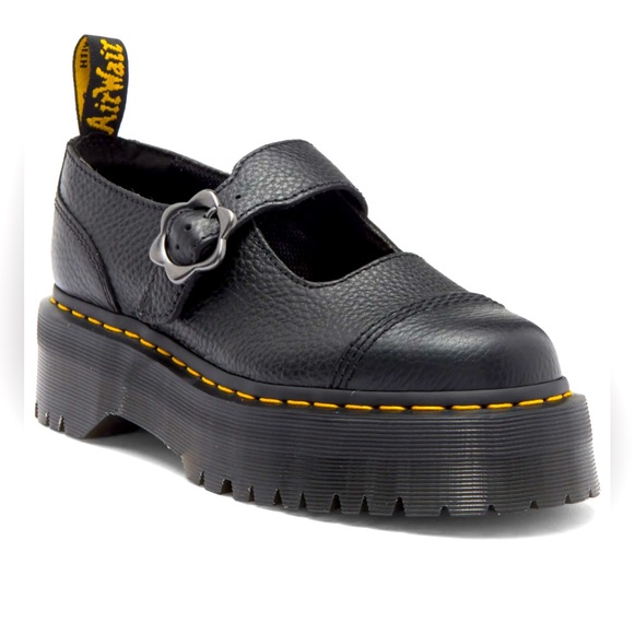 Dr. Martens Women's US 8 Addina Quad Flower Buckle Platform Mary Janes Shoes New - Picture 1 of 9